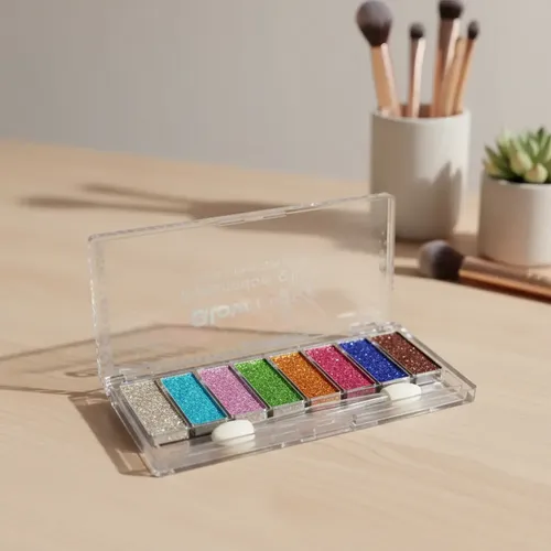 Caja De 24 Paletas Sombras Glitter De Ojos Glow Vibes Skora
