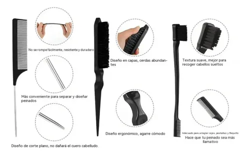 A Cepillo Pulidor Para Cabello Negro