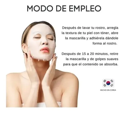 Máscarilla Facial Koreana Esfolio Tipo de piel Todo tipo de piel