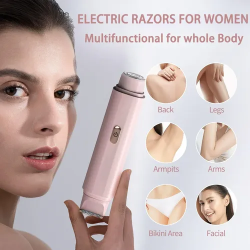 Rasuradora Eléctrica Recargable 2 En 1 Para Mujer Violeta