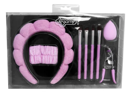 Set Brochas +vincha+muñequeras Para Maquillaje Jessamy P3807