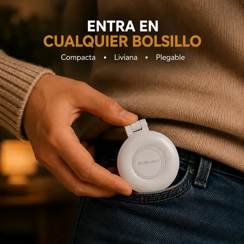 Aro De Luz Selfie Magnético M28 Espejo Soporte Celular Usb-c