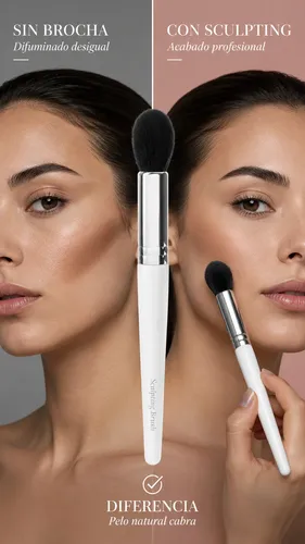 Brocha Maquillaje Contorno En Polvo Natural Melody Scher
