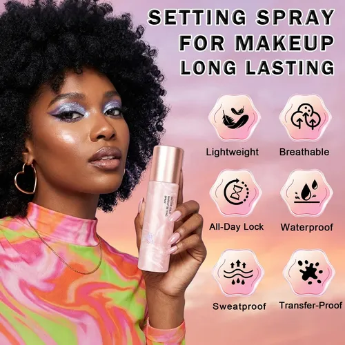 Spray Fijador De Maquillaje Glow Xingxyuel, Hidratante, 4 On