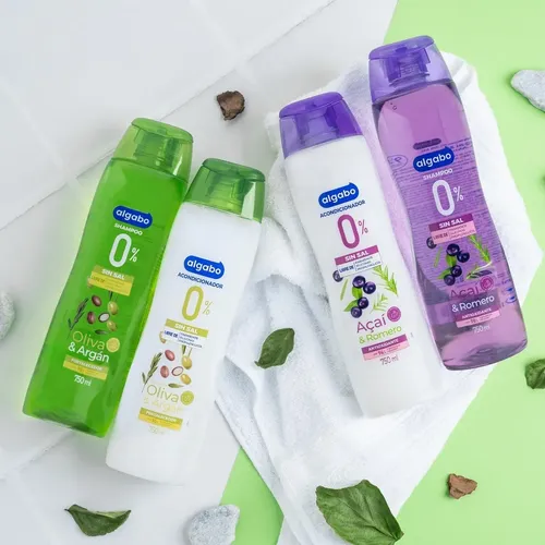 Shampoo Sin Sal Acaí Y Romero 750ml Algabo