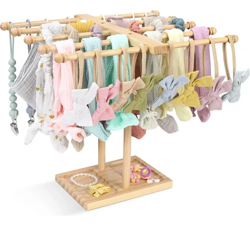 Soporte Para Diademas Povetire Para Niñas, Lazos De Pelo Y D