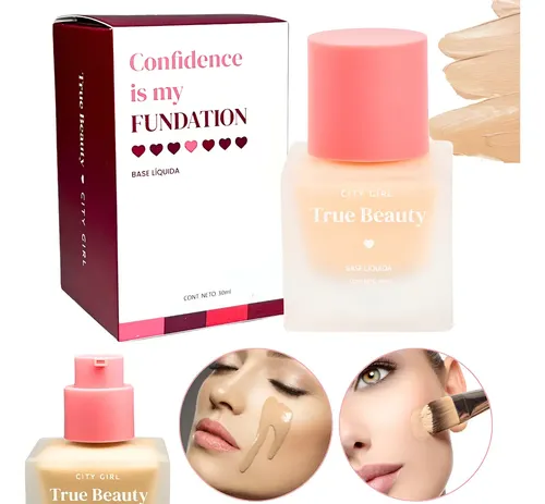 Base De Maquillaje Liquida Fundation True Beauty City Girl Tono 10