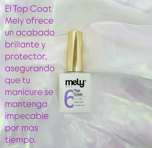Base Y Top Coat Uñas Semipermanente Manicuria Uv/led Mely