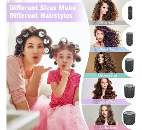 Juego De 60 Rulos Para Cabello Belicoo Con 28 Clips