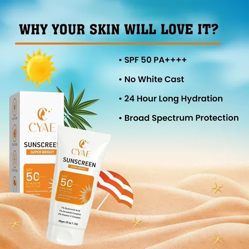 Protección Solar Spf50 De Cyae 50 G Con Ácido