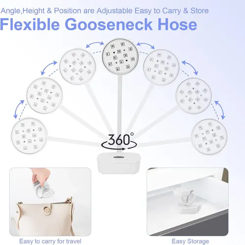 Lámpara Uv Led Recargable Con Sensor Y Temporizador
