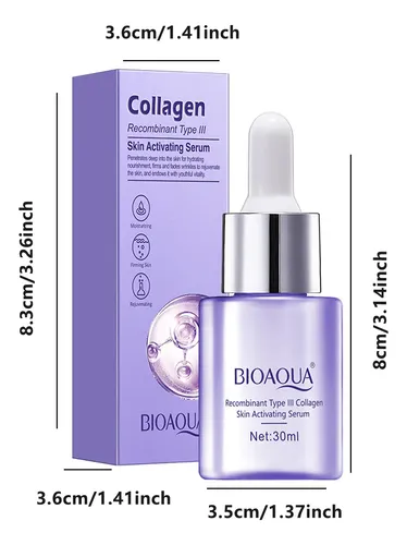 Sérum Facial Bioaqua Colágeno Recombinante 30 Ml