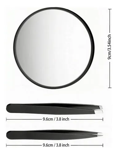 1 Pieza De Espejo De Maquillaje Con Aumento De 10x Y 15x, Co