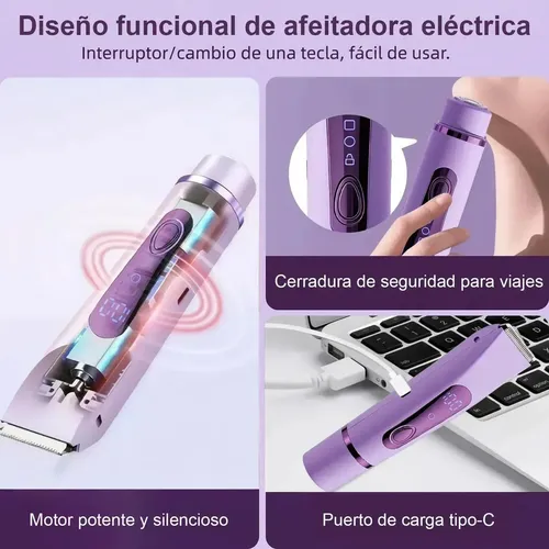 Y Depiladora For Mujer Rasuradora Electrica Doble Cabeza