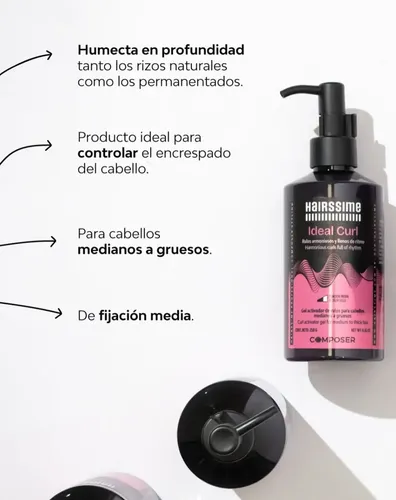 Crema Gel Activadora De Rulos Ideal Curl X 250 Gr Hairssime