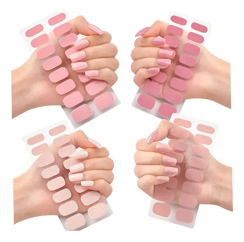 4 Hojas De Pegatinas For Uñas De Gel En 4 Colores, Estilo –