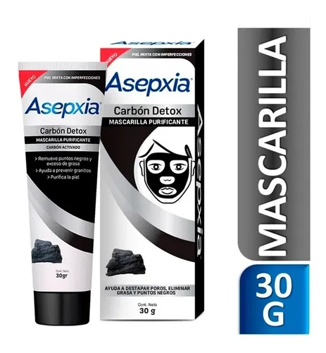 Asepxia Mascarilla Peel Off Carbón Detox X 30 Gr