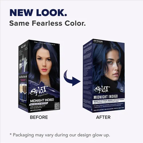 Kit De Tinte Semipermanente Para Cabello Splat Midnight Indi Sin Tono