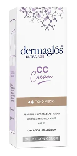 Dermaglos Ultra Age Cc Cream Facial Tono Medio Fps30 50 G