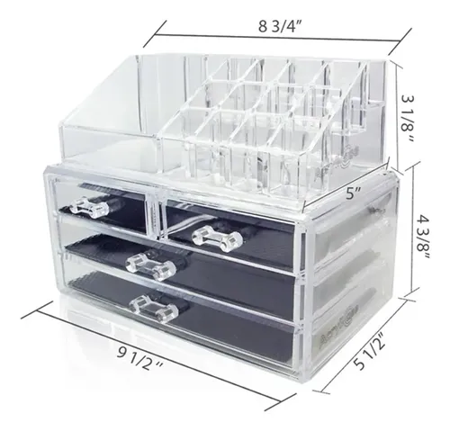 Organizador De Cosméticos De Acrílico Con 5 Cajones – Transp Transparente