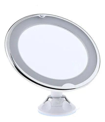 3x Espejo De Maquillaje Con Luz Led Giratorio 7x Para Maquil