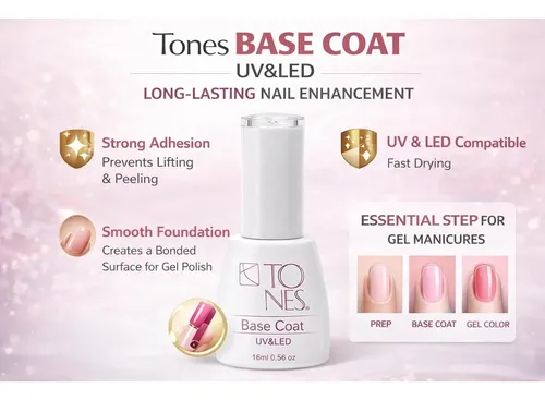 Base Coat Uv/led Tones Sin Limpiar 16ml
