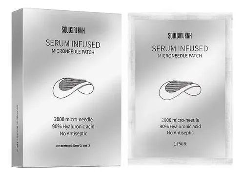 Parches Micro Agujas P/ Ojeras Ácido Hialuronico Caja 3pares
