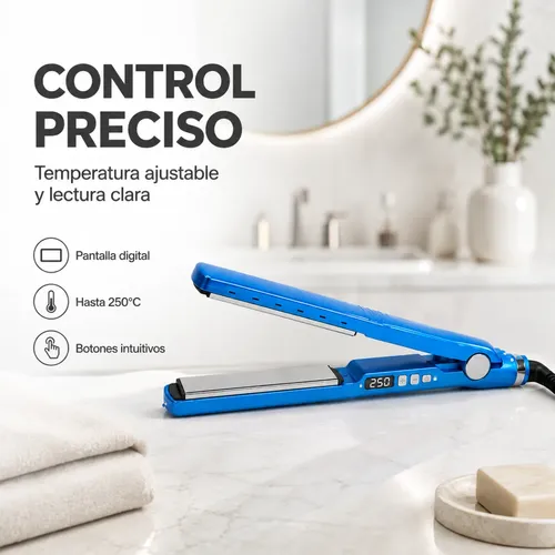 Plancha Alisadora Pelo Nano Titanium Digital 250°c Antifrizz