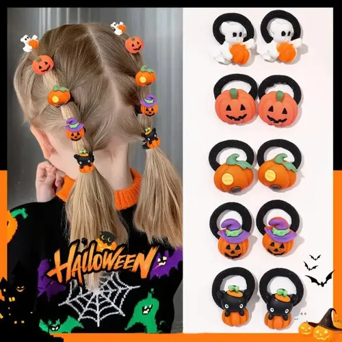 Kit Ligas Halloween Infantil Calabaza Fantasma