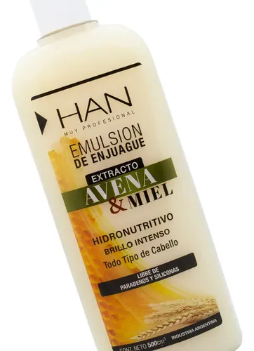 Acondicionador Han Avena Y Miel 500ml Apto Método Curly