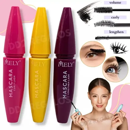 Rímel Mascara De Pestañas Volumen Alarga Y Riza Make Up Color Curly