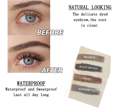 Gel De Cejas Impermeable Zssemei Castaño