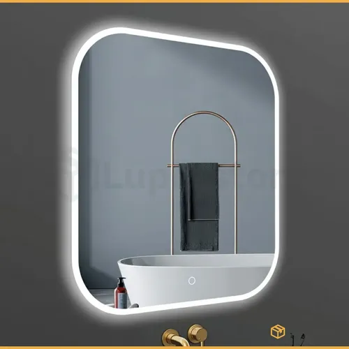 Espejo Rectangular Smart Led Touch 60×70 Cm Luz Fria Baño