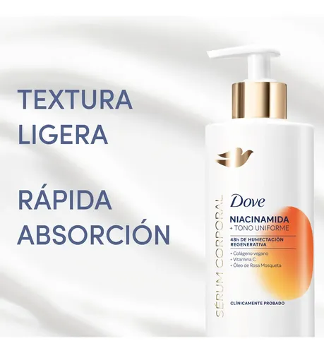 Dove Sérum Corporal con Niacinamida, Uniforma el Tono, 200ml