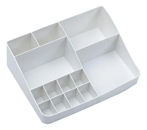 Organizador De Cosméticos Caja De Almacenamiento De Blanco