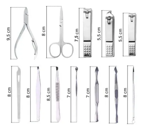 Set Manicura Pedicura Y Facial 12 Piezas Mas Estuche