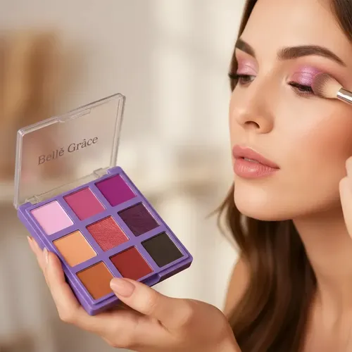 Paleta Tono 05 Sombras de Ojos X9 Tonos Brillante Mate Maquillaje Rostro Veoquiero