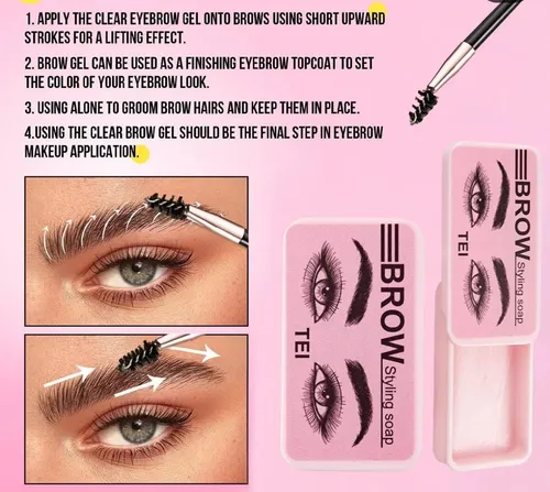 Jabón Cera Gel Cejas Laminado Sin Color Incluye Cepillo
