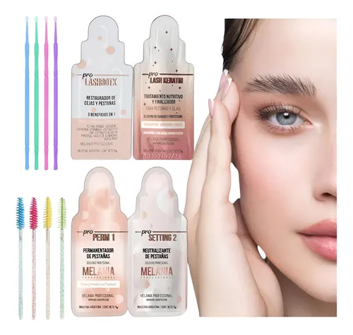 Kit Laminado De Cejas Melania + Cepillos Y Microhisopos