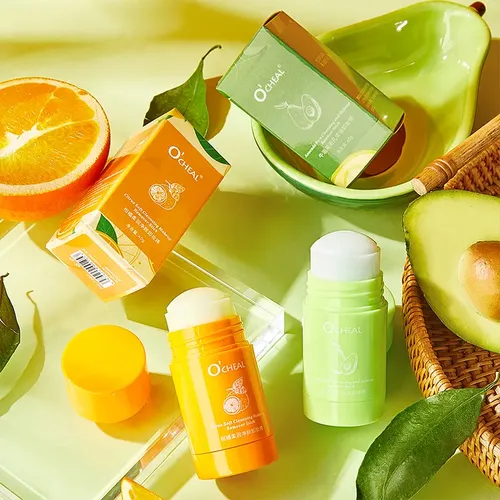 Gel Desmaquillante Limpiador Facial Ocheal En Barra Naranja