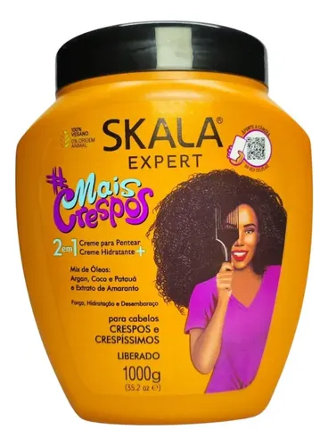 Skala Mais Crespos Máscara Vegana Crema Peinar Rulos 1kg