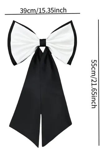 Accesorios Con Lazo De Satén Extraíble Para Blanco Negro