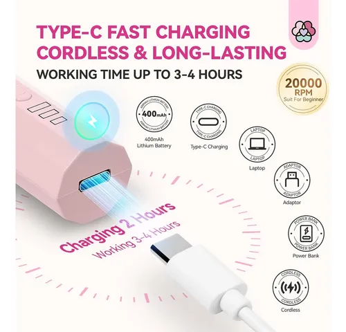 Taladro De Uñas Eléctrico Portátil Advance: Lima De Uñas