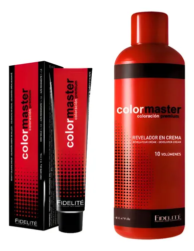 Tintura Fidelité Colormaster X 10 U + Oxidante 10 Vol 1l Sin Tono