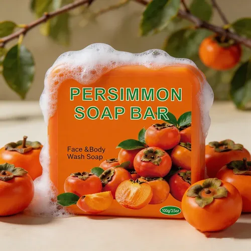 Pack 2 Jabón De Caqui Persimmon Soap Bar Quita Olor Corporal
