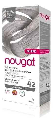 Tintura Nougat tono 42 gris acero para cabello