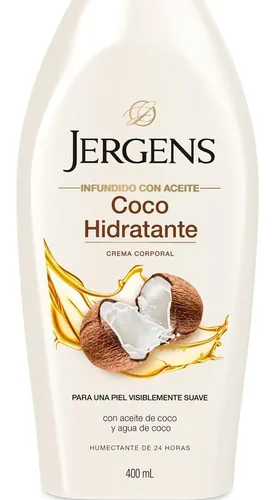 Jergens Crema Corporal Coco Hidratante Piel Suave 400ml