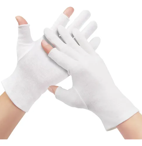 Guantes De Algodón Blancos Hidratantes Para Dormir 4 Pares