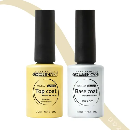 Base Coat Y Top Coat Cherimoya Esmalte Semipermanent Clasica