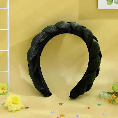 Diadema Trenzada Aro Para El Cabello De Tela Ligera